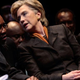 Then-presidential candidate Sen. Hillary Clinton (D-N.Y.) chats with some New York-area African-American leaders Jan. 14, 2008, in New York City.
Chris Hondros/Getty Images